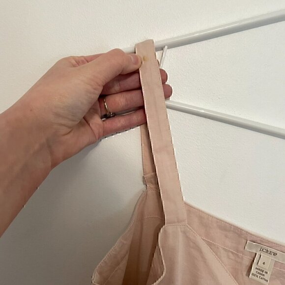 J. CREW Katie Colorblock Camisole Cream Beige Orange Cotton Babydoll Tank Blouse - Picture 8 of 16